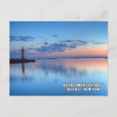 Buffalo Main Vuurtoren Buffalo - New York Postcar Feestdagenkaart (Voorkant)