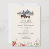 Buffalo Mama Mountain Wildflower Baby shower Kaart (Voorkant)