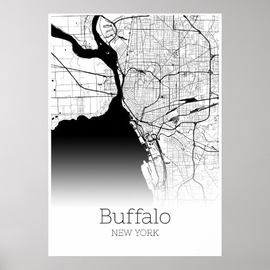 Buffalo Map - New York - City Map Poster (Voorkant)