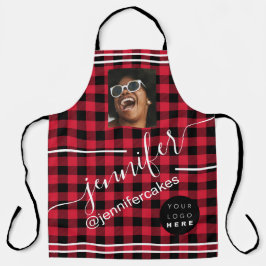 Buffalo met aangepaste foto-Logo Coffee Winkelkap Schort