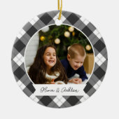 Buffalo met dubbelzijdige persoonlijke foto keramisch ornament (Voorkant)