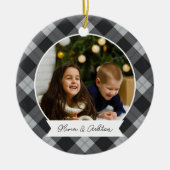 Buffalo met dubbelzijdige persoonlijke foto keramisch ornament (Voorkant)