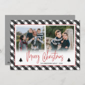 Buffalo met foto's met kerstmis feestdagenkaart (Voorkant / Achterkant)