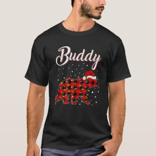 Buffalo met kalveren en rendierlijk kerstmis Pa T-shirt