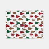 Buffalo met kerstbomen fleece deken (Voorkant (Horizontaal))