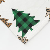 Buffalo met kerstbomen fleece deken (Hoek)