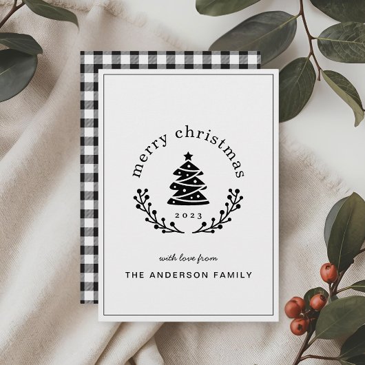 Buffalo met kerstbomen Wereldbol met kerst Feestdagenkaart