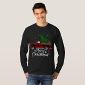 Buffalo met kerstboompjes Rood vrachtwagen  T-shirt (Voorkant volledig)
