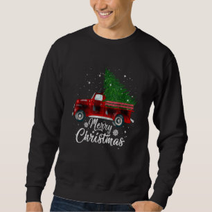 Buffalo met kerstboompjes Rood vrachtwagen Trui