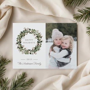 Buffalo met kerstcadeautjes katoenbreed foto feestdagenkaart