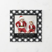 Buffalo met kerstfeestdag - drievoudige fotokaart drieluik wenskaart (Cover)