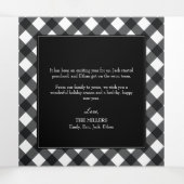 Buffalo met kerstfeestdag - drievoudige fotokaart drieluik wenskaart (Binnenkant midden)