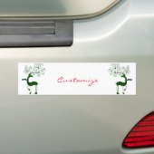 Buffalo met kerstmis deer Thunder_Cove Bumpersticker (Op auto)