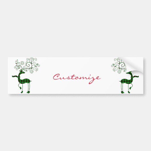 Buffalo met kerstmis deer Thunder_Cove Bumpersticker (Voorkant)