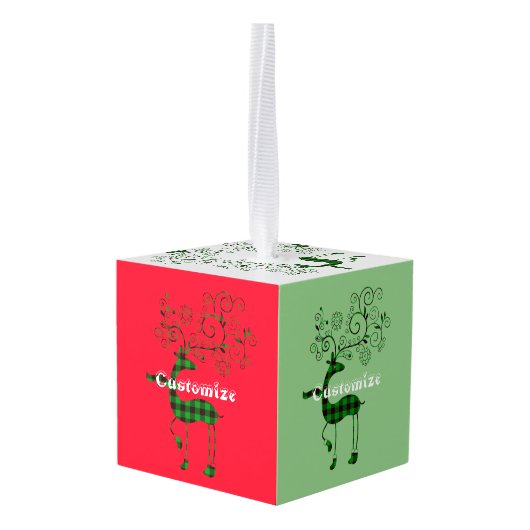 Buffalo met kerstmis deer Thunder_Cove Decoratie (Achter hoekig)