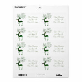 Buffalo met kerstmis deer Thunder_Cove Etiket (Full Sheet)