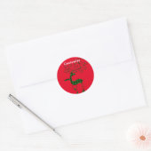 Buffalo met kerstmis deer Thunder_Cove Ronde Sticker (Envelop)