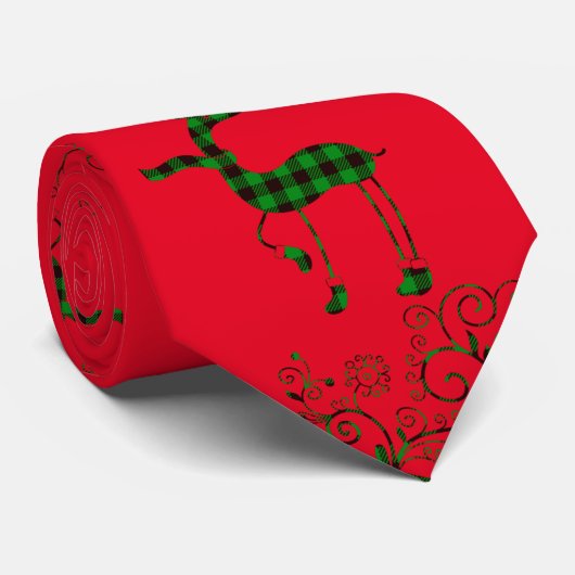 Buffalo met kerstmis deer Thunder_Cove Stropdas (Opgerold)