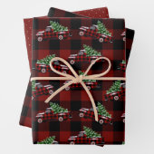 Buffalo  met kerstmis inpakpapier vel (In situ)