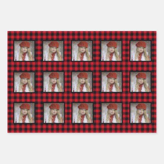 Buffalo met kerstmis inpakpapier vel (Voorkant)