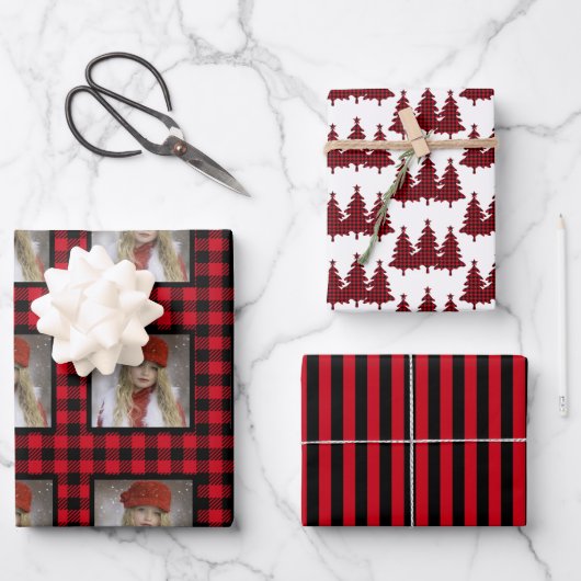 Buffalo met kerstmis inpakpapier vel (Voorkant)