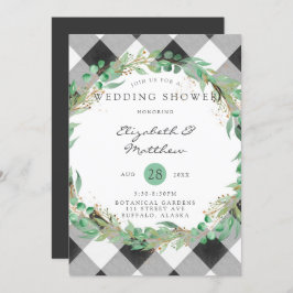 Buffalo met kersttaardewaarster Gold Wedding Showe Kaart