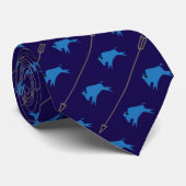 Buffalo met pijlen blauw stropdas (Opgerold)