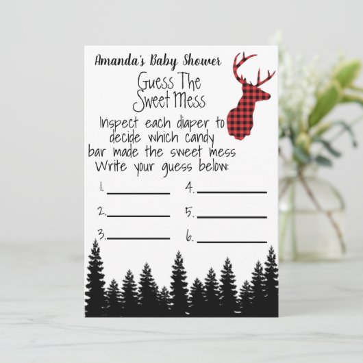 Buffalo met vuil Baby shower Kaart (Staand voorkant)