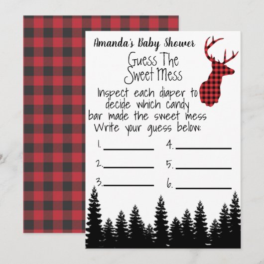 Buffalo met vuil Baby shower Kaart (Voorkant / Achterkant)