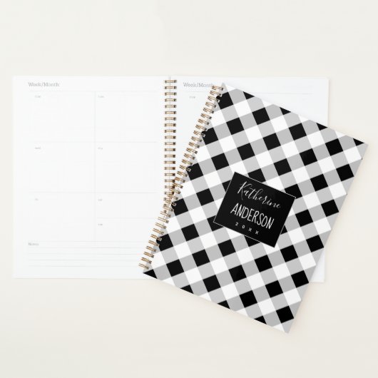 Buffalo met zwarte en witte spelden planner (Display)