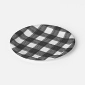 Buffalo met zwarte en witte Waterverf Papieren Bordje (Gekanteld)