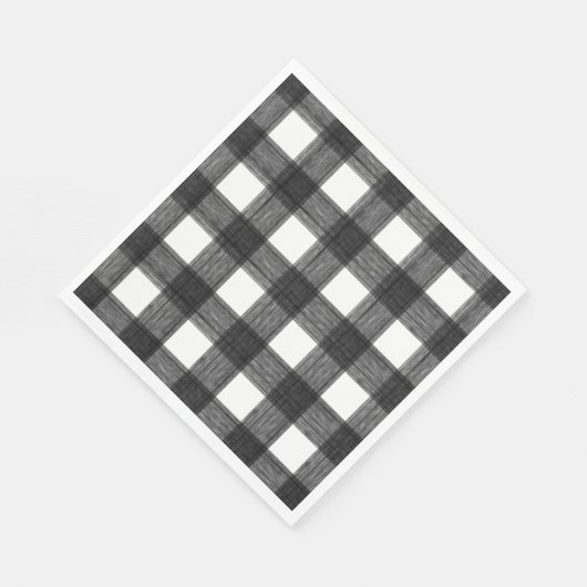 Buffalo met zwarte en witte Waterverf Servet (Hoek)