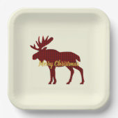 Buffalo Moose Pset Ski Lodge Holiday Papieren Bordje (Voorkant)