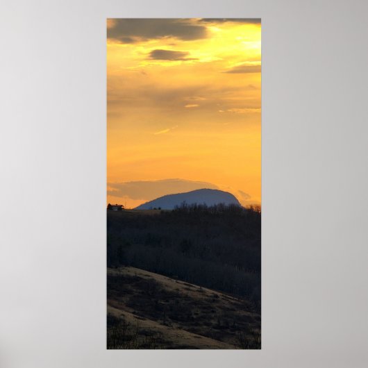 Buffalo Mountain op Sunset Poster (Voorkant)