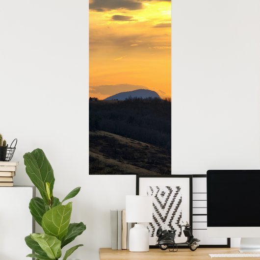Buffalo Mountain op Sunset Poster (Thuiskantoor)