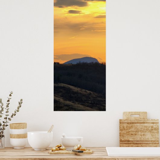 Buffalo Mountain op Sunset Poster (Keuken)