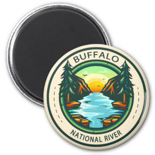 Buffalo National River Arkansas Badge Magneet