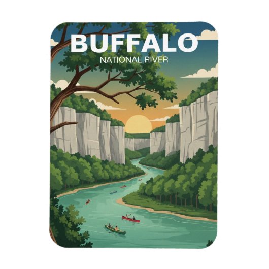 Buffalo National River Arkansas Magneet (Verticaal)