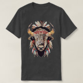 Buffalo Native American Headdress T-shirt (Design voorkant)
