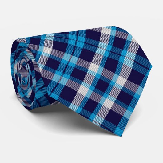 Buffalo Navy Stripes Custom Afbeelding Vaderdag Stropdas (Opgerold)