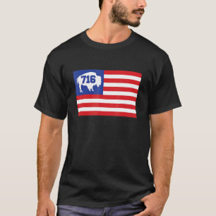 Buffalo New York 716 Amerikaanse vlag Buffalo Ny W T-shirt