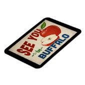 Buffalo New York Apple - Vintage Travel Magneet (Linkerzijde)