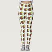 Buffalo New York BBQ Chicken Wings Celery Foodie Leggings (Voorkant)