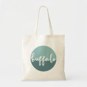 Buffalo, New York | Blauwe Cirkel Ombre Tote Bag (Voorkant)