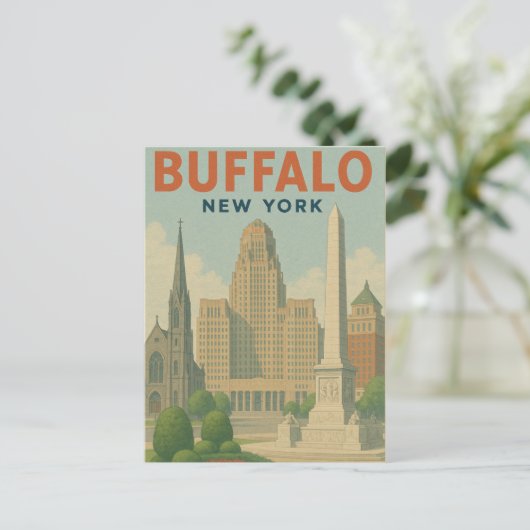 Buffalo New York Briefkaart (Staand voorkant)