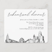 Buffalo New York Bruiloft Elegant repetitie diner Informatiekaartje (Voorkant)