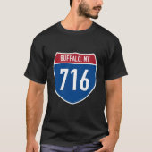 Buffalo New York Buffalo NY Interstate Highway Sig T-shirt (Voorkant)