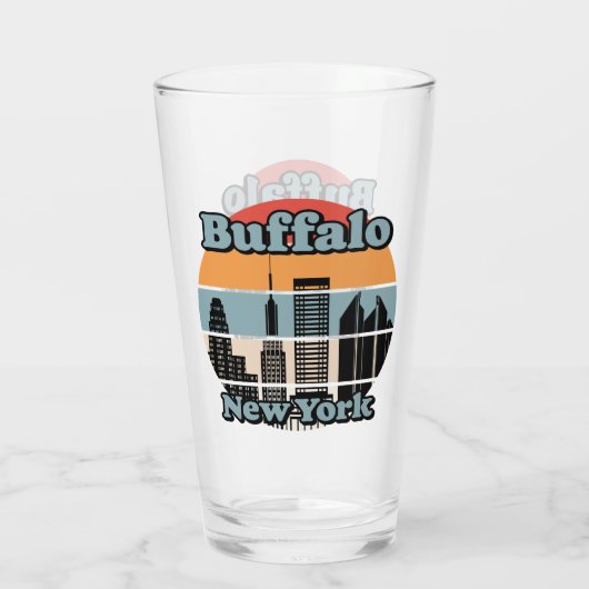 Buffalo, New York Glas (Achterkant)