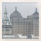 Buffalo, New York Historische Monumenten Glazen Onderzetter (Voorkant)