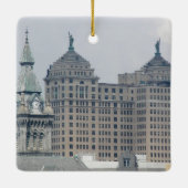 Buffalo, New York Holiday Keramisch Ornament (Achterkant)